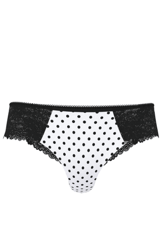 Трусики БЕСПЛАТНЫЕ СТРИНГИ BLACK DOT LACE Victoria`s Secret