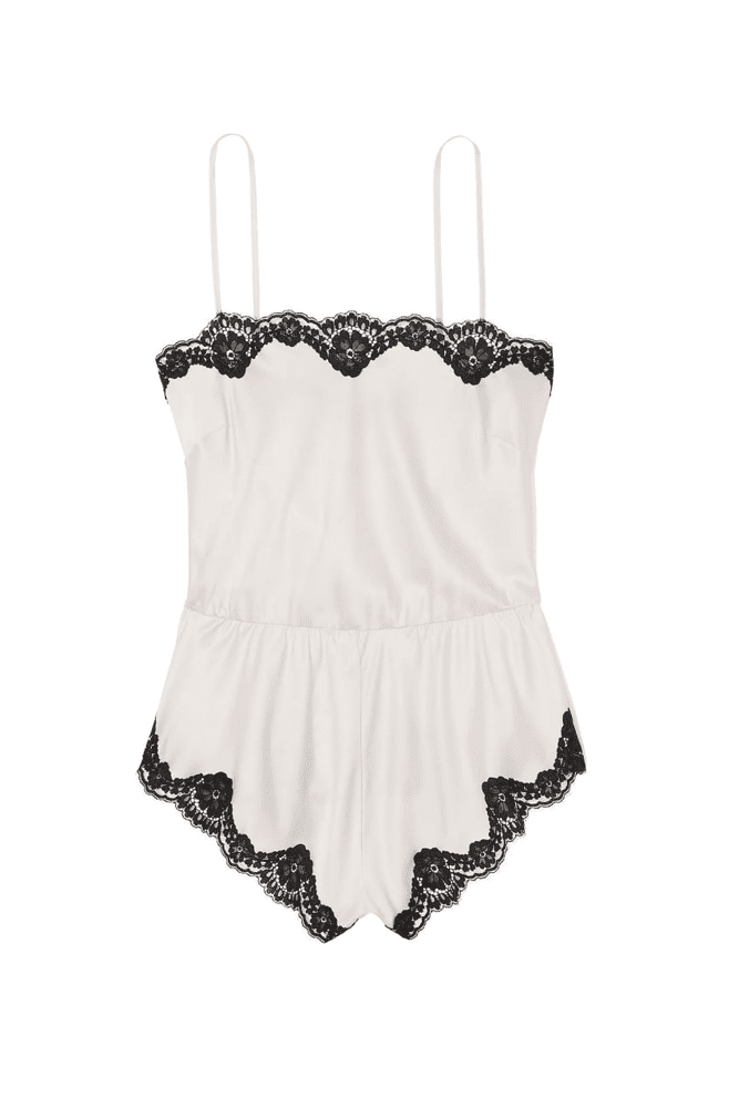 Пеньюар WHITE SATIN ROMPER Victoria`s Secret