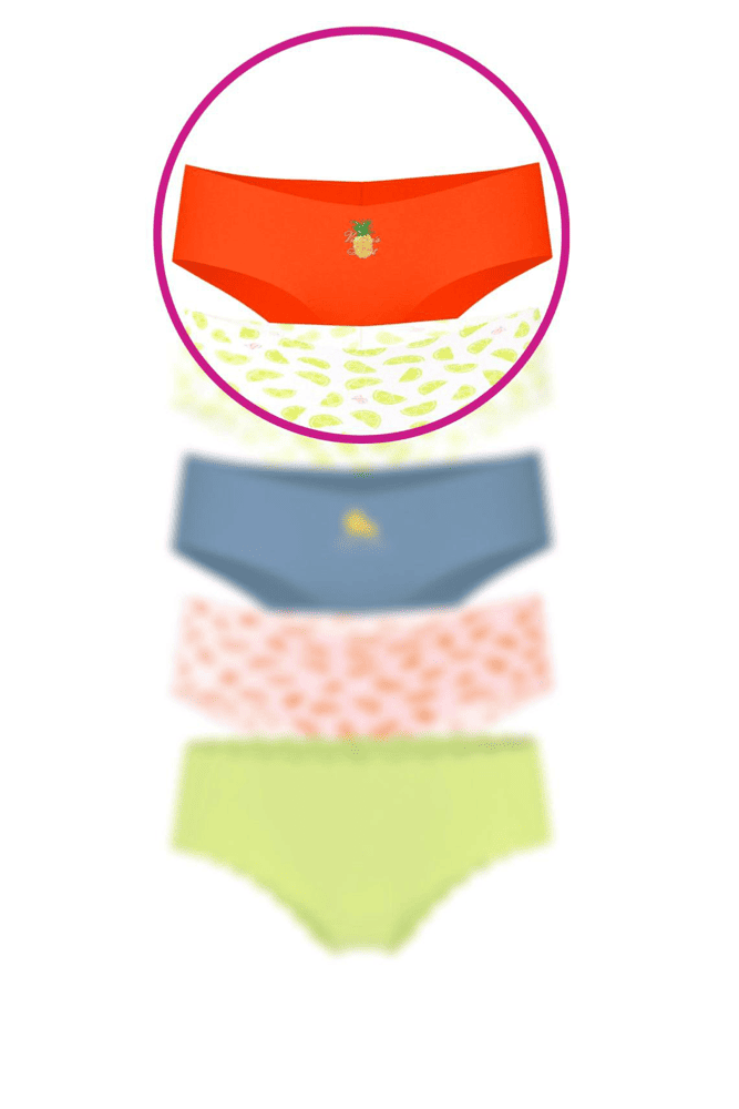 Трусики БЕСПЛАТНЫЕ БРАЗИЛИАНЫ ORANGE PINEAPPLE Victoria`s Secret