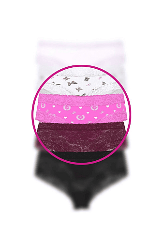 ТРУСКИ Хлопчатобумажные бразилианы Рубчик HOT PINK LOGO PINK Victoria`s Secret