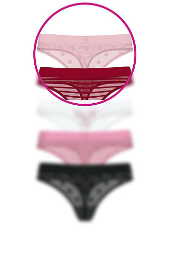 Трусики С РЕЗИНКОМ СТРИНГИ PINK DOT MESH Victoria`s Secret