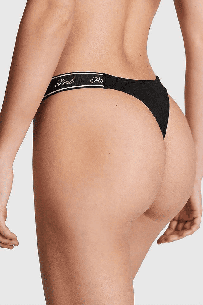 Трусики PINK СТРІНГИ BLACK LOGO PINK Victoria`s Secret Трусики PINK СТРІНГИ BLACK LOGO PINK Victoria`s Secret