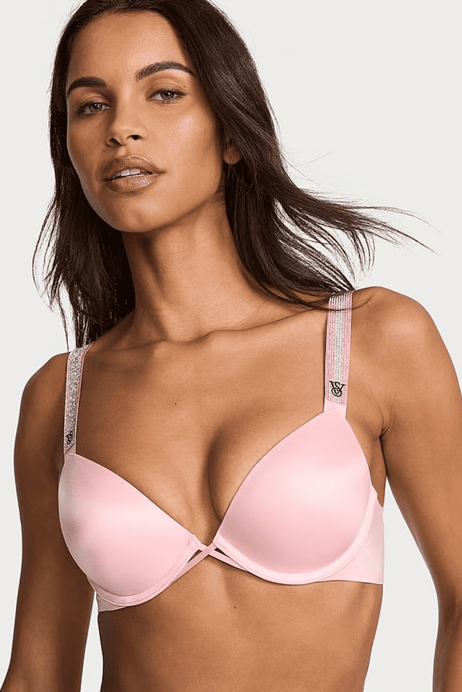 БЮСТГАЛЬТЕР ЗІ СТРАЗАМИ ПУШ-АП PINK STRIPE Victoria`s Secret БЮСТГАЛЬТЕР ЗІ СТРАЗАМИ ПУШ-АП PINK STRIPE Victoria`s Secret