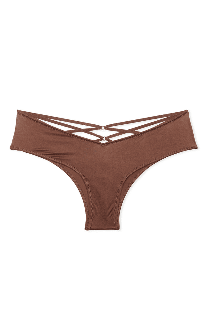 Трусики МЕРЕЖИВНІ ЛЮКС БРАЗИЛІАНИ BROWN STRAPPY Victoria`s Secret