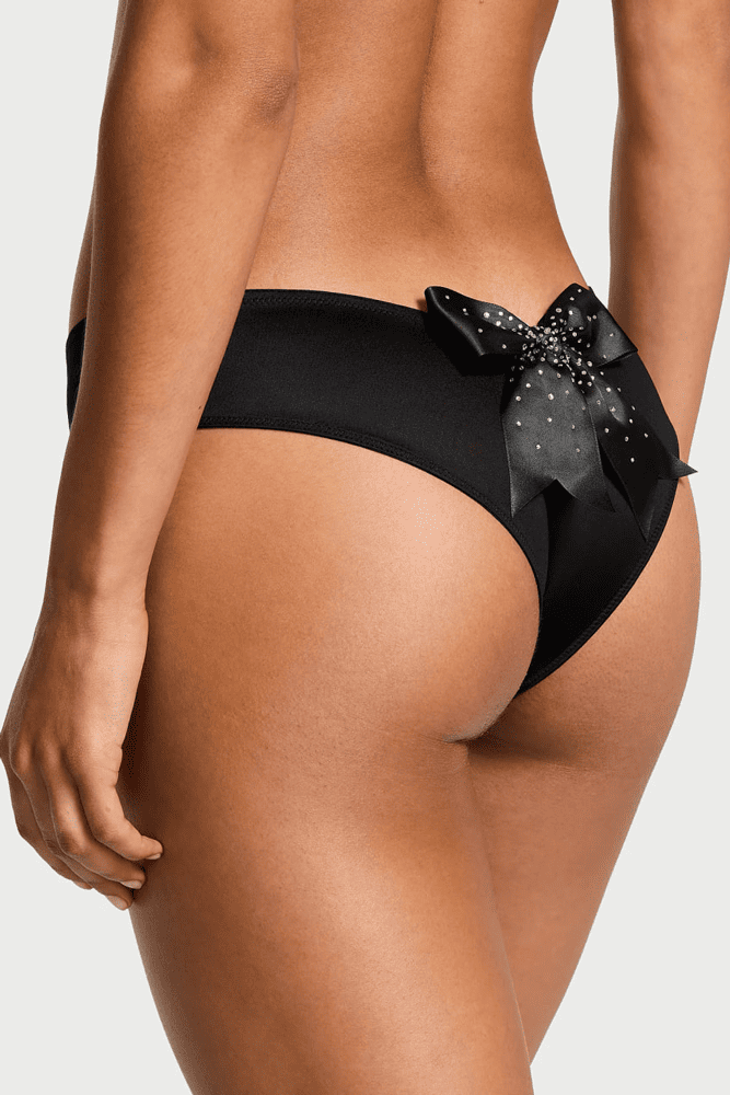 Трусики БРАЗИЛІАНИ BLACK BOW EMBL Victoria`s Secret