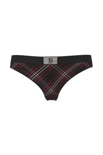 Трусики З РЕЗИНКОЮ СТРІНГИ BLACK EMBL PLAID Victoria`s Secret