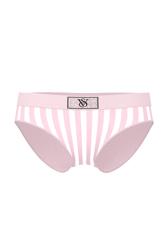 Трусики З РЕЗИНКОЮ БРАЗИЛІАНИ PINK STRIPE HIP EMBL Victoria`s Secret