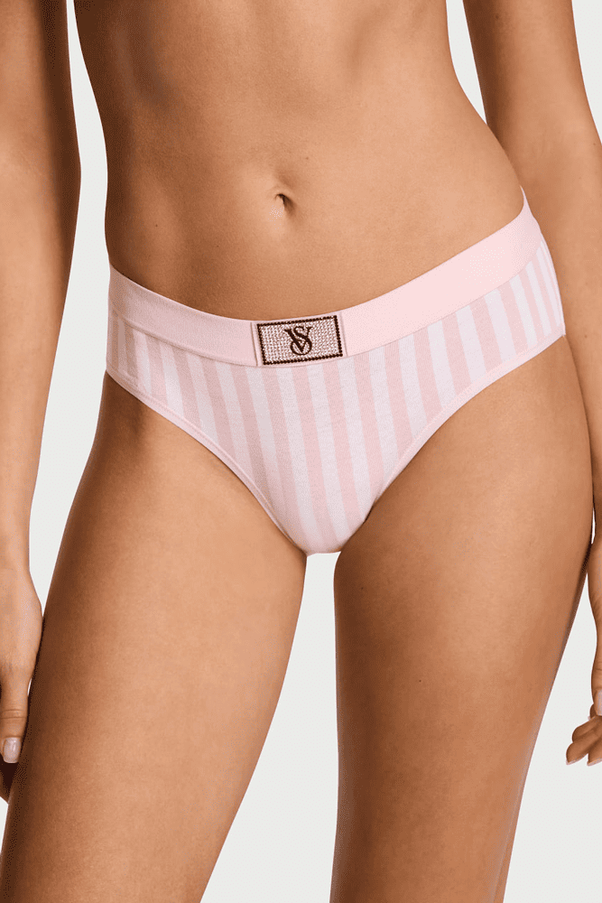 Трусики З РЕЗИНКОЮ БРАЗИЛІАНИ PINK STRIPE HIP EMBL Victoria`s Secret