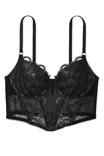 КОРСЕТ ПУШ-АП BLACK EMBR HEARTS Victoria`s Secret
