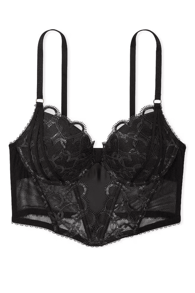 КОРСЕТ ПУШ-АП BLACK EMBR HEARTS Victoria`s Secret