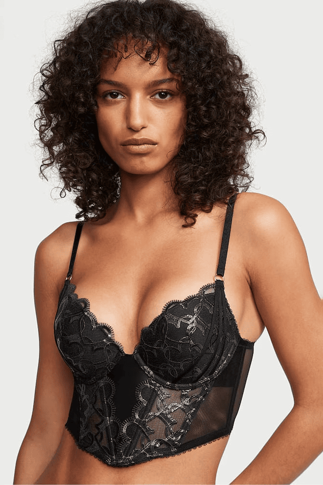 КОРСЕТ ПУШ-АП BLACK EMBR HEARTS Victoria`s Secret