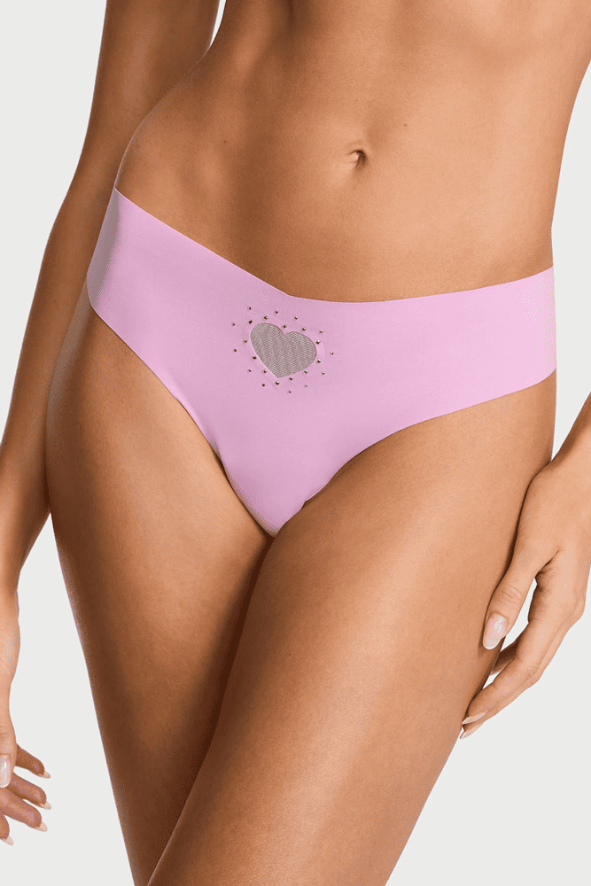 Трусики БЕЗШОВНІ СТРІНГИ LILAC HEART EMBL Victoria`s Secret Трусики БЕЗШОВНІ СТРІНГИ LILAC HEART EMBL Victoria`s Secret