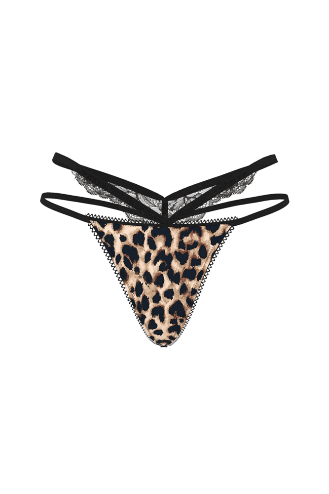 Трусики VERY SEXY СТРИНГИ LEO PRINT DOUBLE LACE Victoria`s Secret