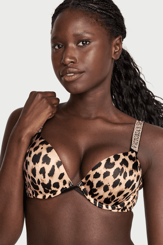 БЮСТГАЛЬТЕР ЗІ СТРАЗАМИ ПОДВІЙНИЙ ПУШ-АП LEO PRINT Victoria`s Secret БЮСТГАЛЬТЕР ЗІ СТРАЗАМИ ПОДВІЙНИЙ ПУШ-АП LEO PRINT Victoria`s Secret