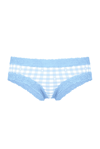 Трусики БАВОВНЯНІ БРАЗИЛІАНИ РУБЧИК BLUE BLAID HEARTS Victoria`s Secret