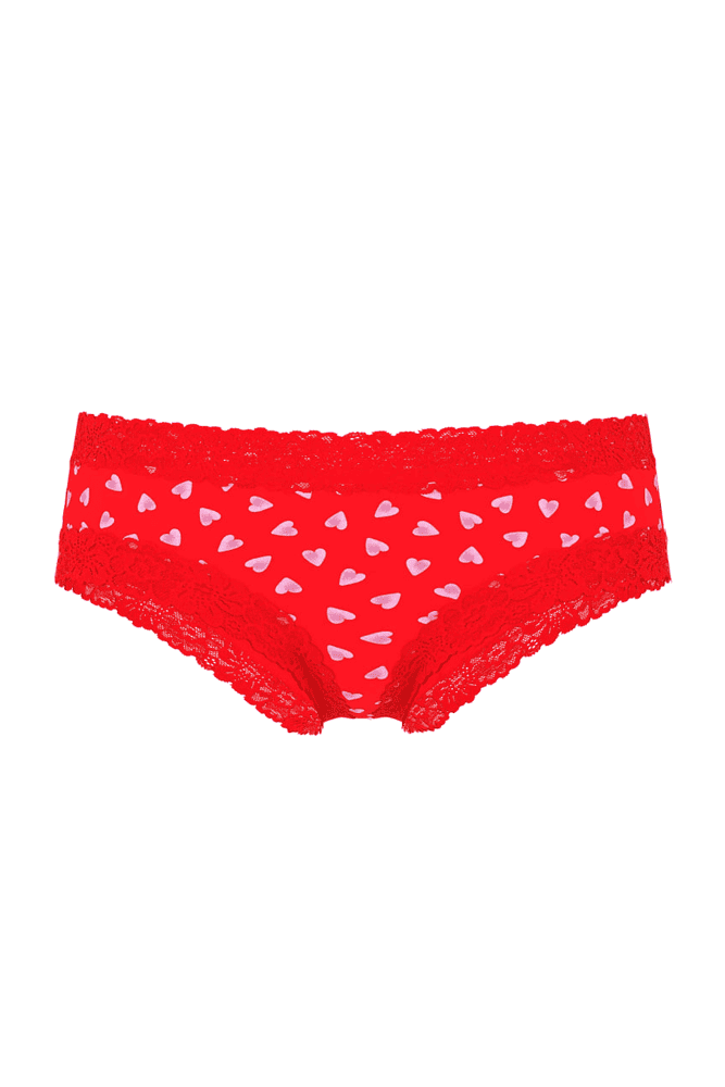 Трусики БАВОВНЯНІ БРАЗИЛІАНИ РУБЧИК RED PINK HEARTS Victoria`s Secret