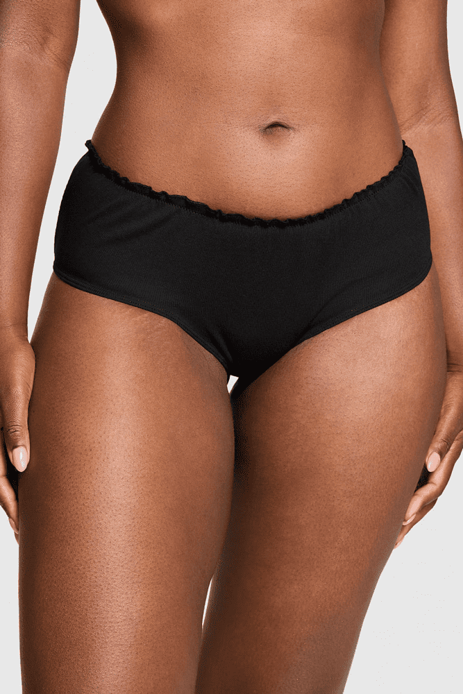 Трусики БАВОВНЯНІ БРАЗИЛІАНИ РУБЧИК BLACK BOW BACK Victoria`s Secret Трусики БАВОВНЯНІ БРАЗИЛІАНИ РУБЧИК BLACK BOW BACK Victoria`s Secret