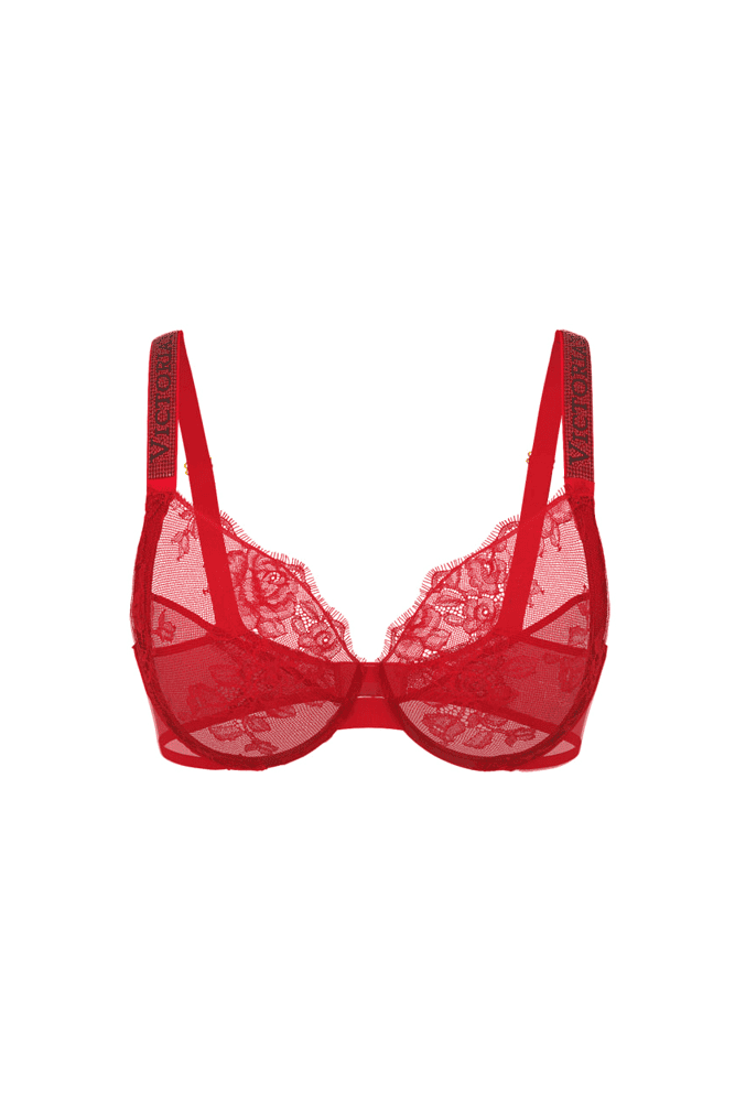БЮСТГАЛЬТЕР ЗІ СТРАЗАМИ БЕЗ ПУШ-АП LIPSTICK Victoria`s Secret