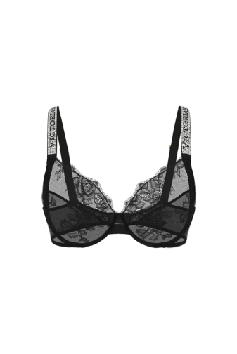 БЮСТГАЛЬТЕР ЗІ СТРАЗАМИ БЕЗ ПУШ-АП BLACK VS NEW Victoria`s Secret
