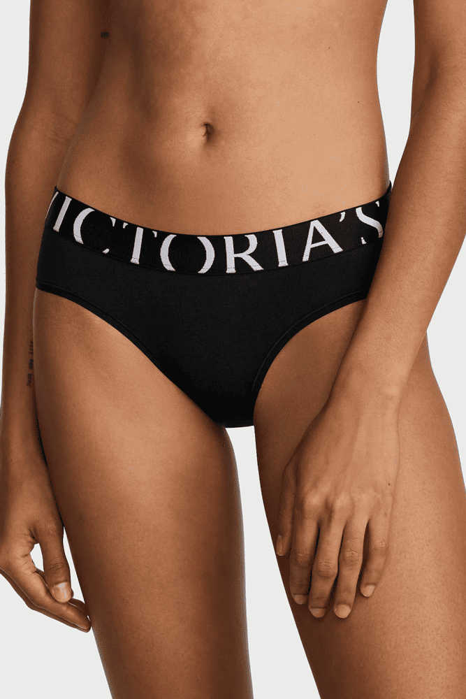 Трусики З РЕЗИНКОЮ БРАЗИЛІАНИ BLACK VS LOGO Victoria`s Secret
