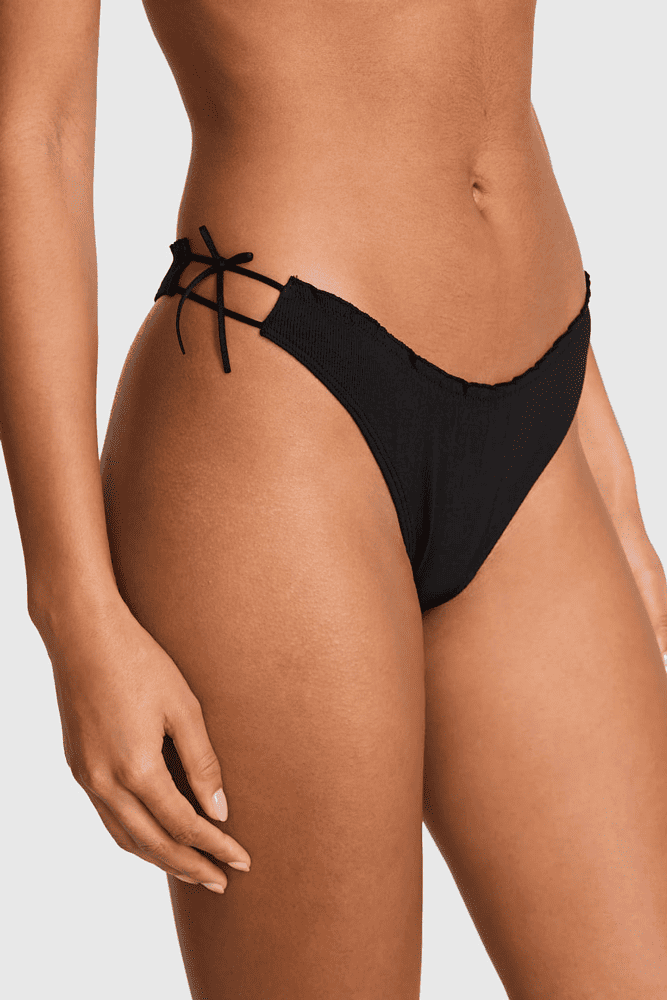 Трусики БАВОВНЯНІ СТРІНГИ РУБЧИК BLACK BOW BACK Victoria`s Secret Трусики БАВОВНЯНІ СТРІНГИ РУБЧИК BLACK BOW BACK Victoria`s Secret