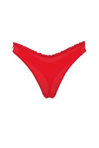 Трусики БАВОВНЯНІ СТРІНГИ РУБЧИК RED BOW BACK Victoria`s Secret