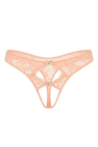 Трусики ЗІ СТРАЗАМИ З ДОСТУПОМ PEACH BUTTERFLY EMBL Victoria`s Secret