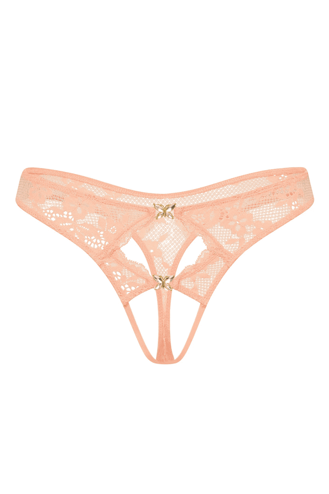 Трусики ЗІ СТРАЗАМИ З ДОСТУПОМ PEACH BUTTERFLY EMBL Victoria`s Secret