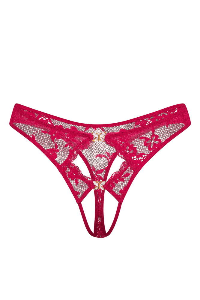 Трусики ЗІ СТРАЗАМИ З ДОСТУПОМ FUCHSIA BUTTERFLY EMBL Victoria`s Secret