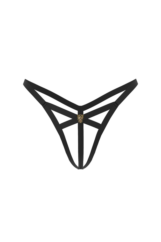 Трусики БАНДАЖНІ BLACK EMBL TIGER Victoria`s Secret