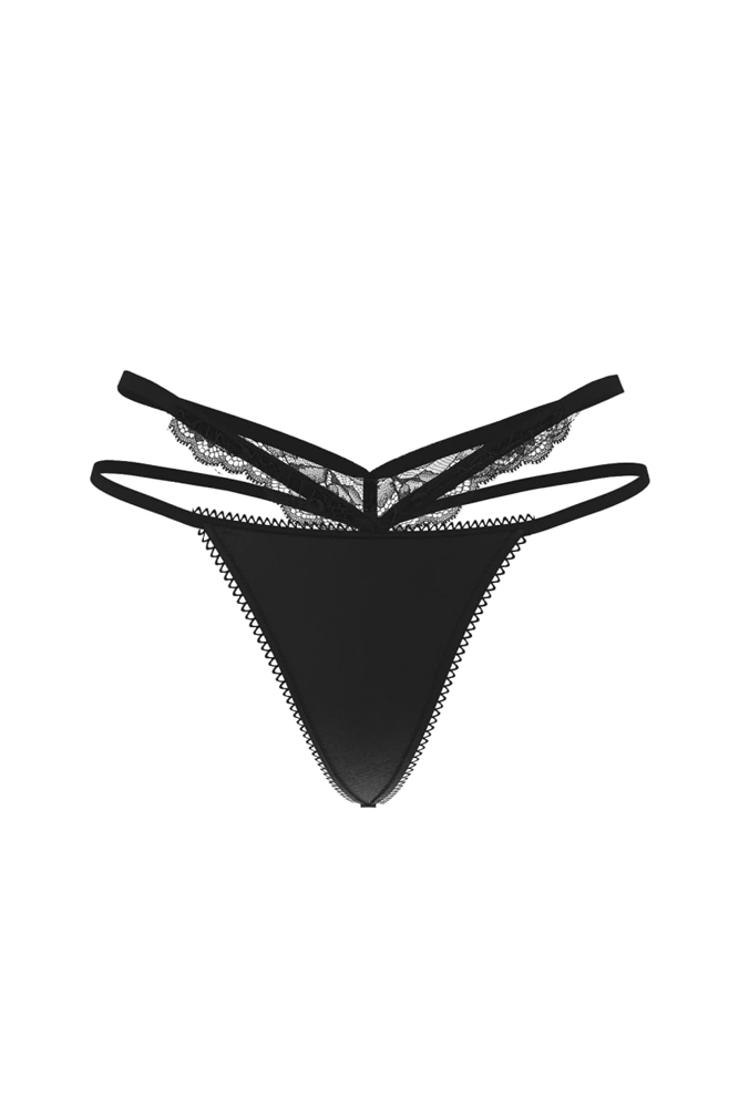 Трусики VERY SEXY СТРІНГИ BLACK DOUBLE LACE Victoria`s Secret