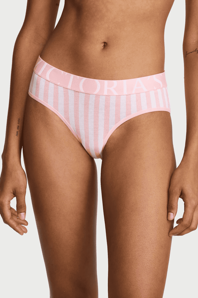 Трусики З РЕЗИНКОЮ БРАЗИЛІАНИ PINK STRIPE VS LOGO Victoria`s Secret