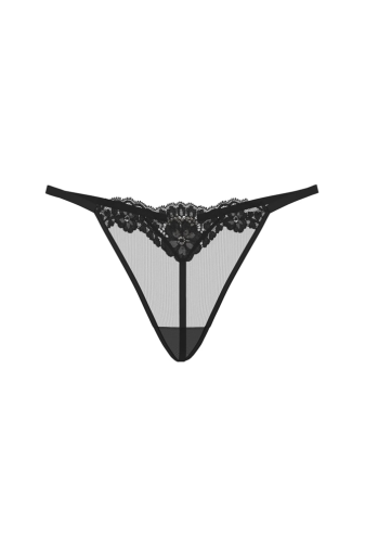 Трусики V-THONG BLACK HEART EMBL Victoria`s Secret