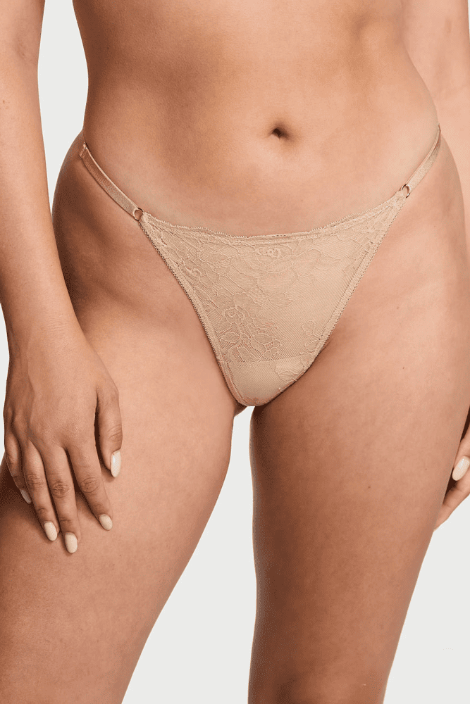 Трусики V-THONG NUDE LACE Victoria`s Secret