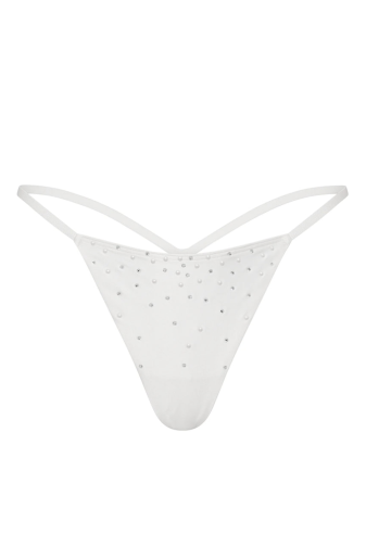 Трусики V-THONG WHITE EMBL Victoria`s Secret