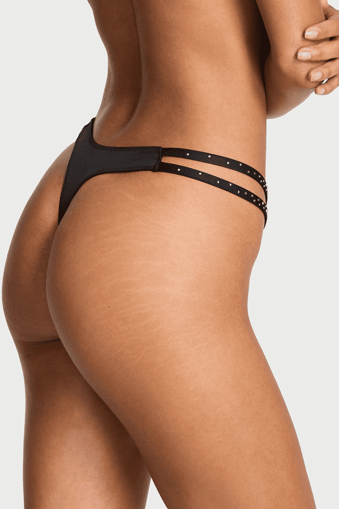 Трусики ЗІ СТРАЗАМИ СТРІНГИ BLACK CROSS EMBL Victoria`s Secret