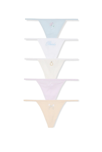 Трусики БАВОВНЯНІ СТРІНГИ BRIDE 5 PANTY SET Victoria`s Secret