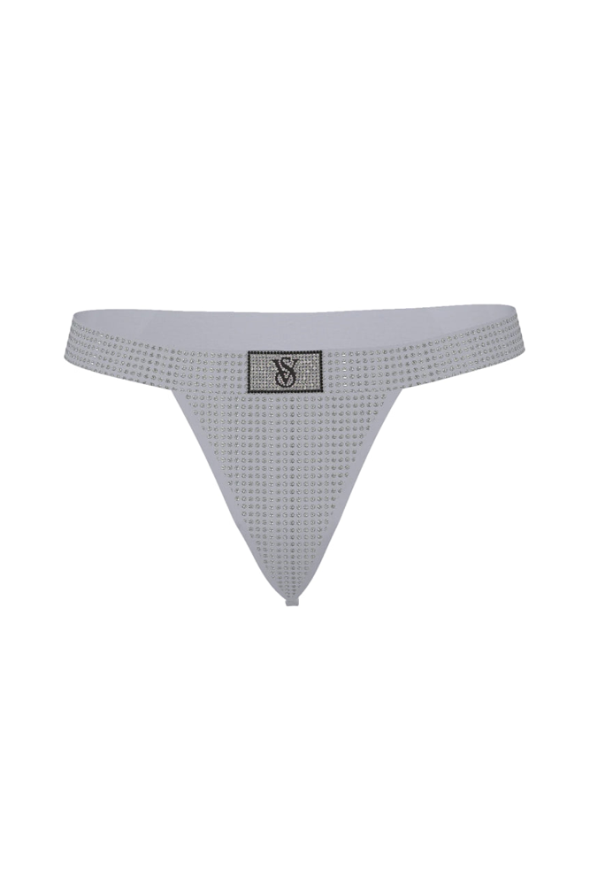 Трусики ЗІ СТРАЗАМИ СТРІНГИ GREY EMBL Victoria`s Secret