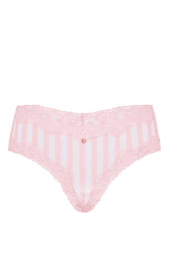 Трусики БАВОВНЯНІ БРАЗИЛІАНИ PINK STRIPE ROSE Victoria`s Secret
