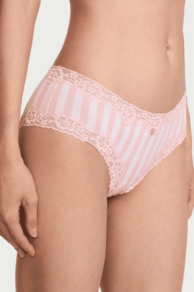 Трусики БАВОВНЯНІ БРАЗИЛІАНИ PINK STRIPE ROSE Victoria`s Secret Трусики БАВОВНЯНІ БРАЗИЛІАНИ PINK STRIPE ROSE Victoria`s Secret