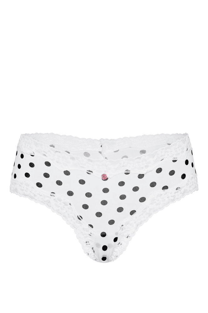 Трусики БАВОВНЯНІ БРАЗИЛІАНИ BLACK DOT ROSE Victoria`s Secret