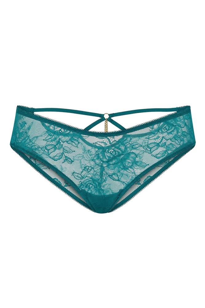 Трусики МЕРЕЖИВНІ ЛЮКС БРАЗИЛІАНИ TURQUISE LACE EMBL Victoria`s Secret