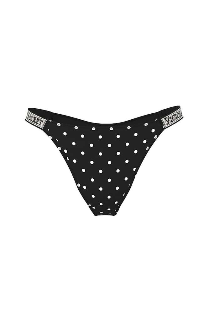 Трусики ЗІ СТРАЗАМИ БРАЗИЛІАНИ BLACK DOTS Victoria`s Secret
