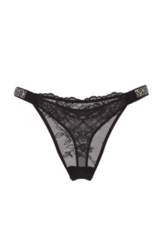 Трусики ЗІ СТРАЗАМИ СТРІНГИ МЕРЕЖИВО S BROWN PRINT Victoria`s Secret