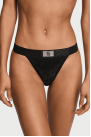 Трусики ЗІ СТРАЗАМИ V-THONG BLACK  EMBL Victoria`s Secret