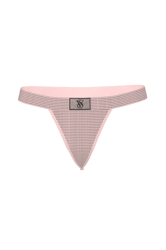Трусики ЗІ СТРАЗАМИ V-THONG PUREST PINK EMBL Victoria`s Secret