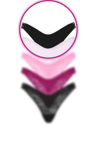 Трусики PINK СТРІНГИ BLACK VIOLET LOGO Victoria`s Secret