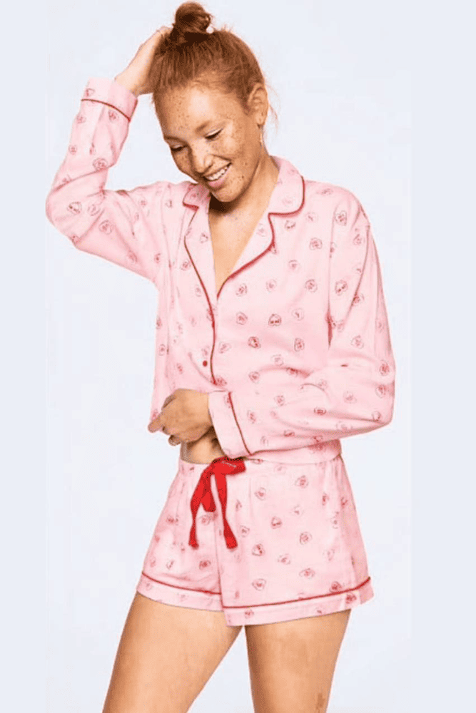 ПІЖАМА БАВОВНА ДОВГА PINK HEARTS TOP Victoria`s Secret ПІЖАМА БАВОВНА ДОВГА PINK HEARTS TOP Victoria`s Secret