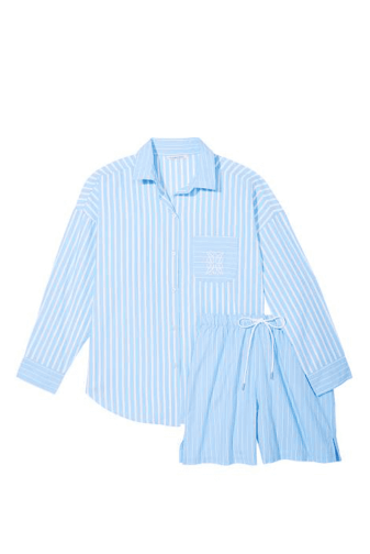 ПИЖАМА Хлопок Короткая BLUE STRIPE Victoria`s Secret