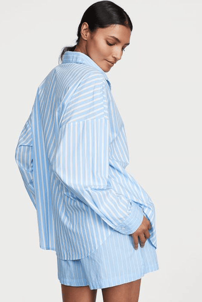 ПІЖАМА БАВОВНА КОРОТКА BLUE STRIPE Victoria`s Secret